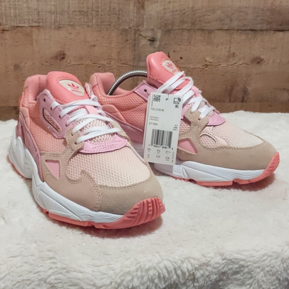 adidas peach falcon trainers